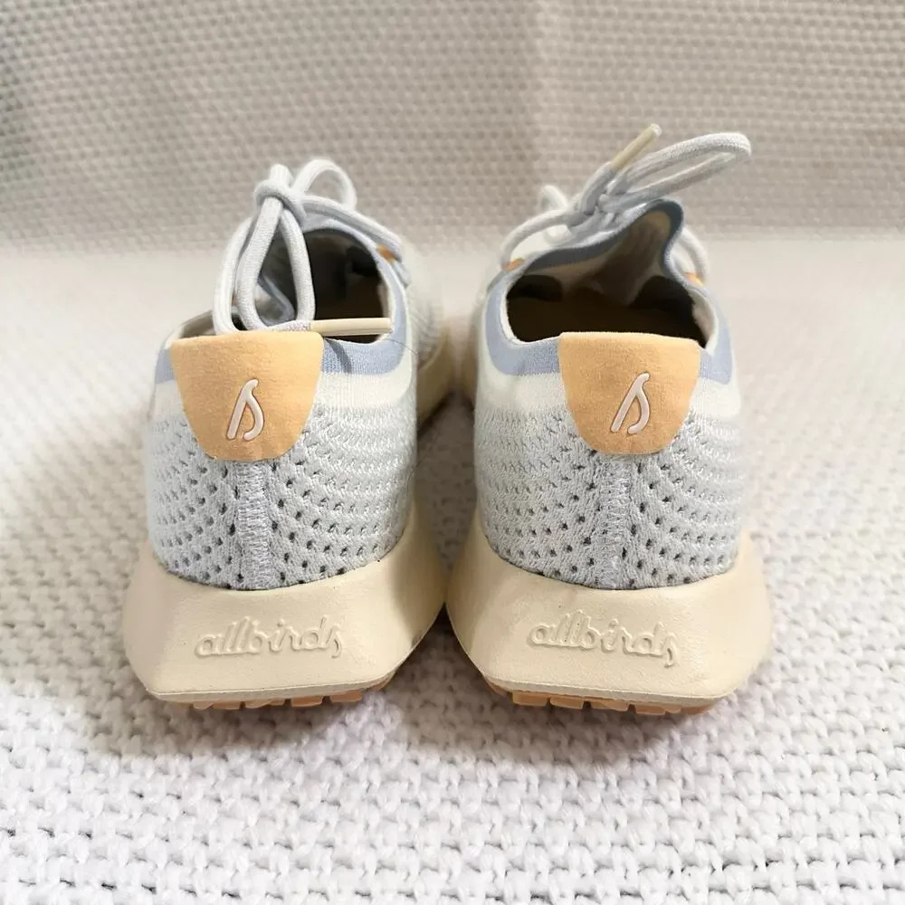 Allbirds Tree Dasher 2 Breezy Blue Beige Hush Sole Athletic Sneakers Women 9.5